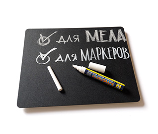 Двусторонний грифельный планшет для рисования мелом и маркером